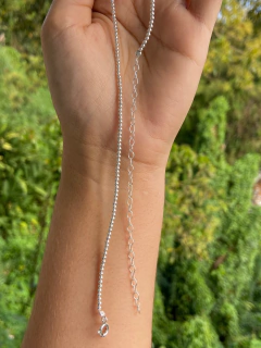 Choker Bolinhas 2mm 30cm + 12cm De Extensor na internet