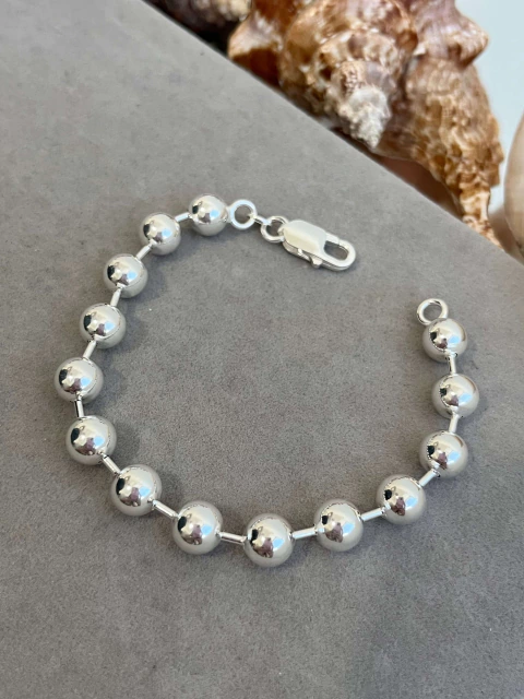 Pulseira Bolas 8mm 18cm