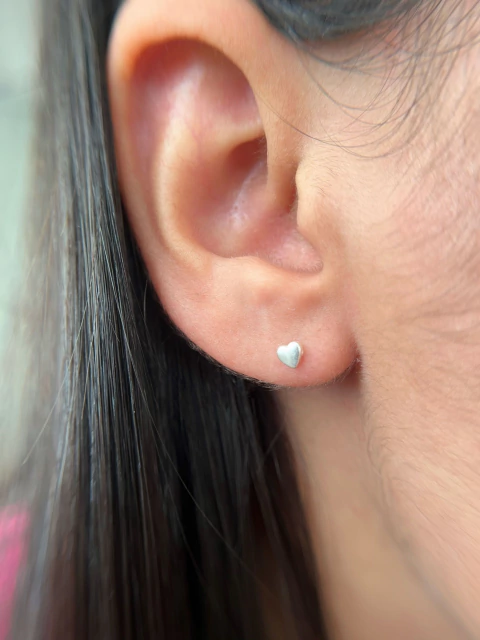 Brinco Coração Liso 3mm