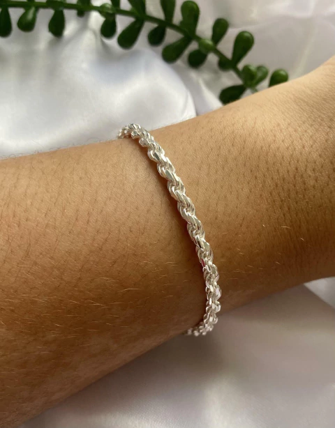 Pulseira Cordão Baiano 3.4mm 18cm