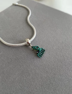 Berloque Colheitadeira Verde Resinada