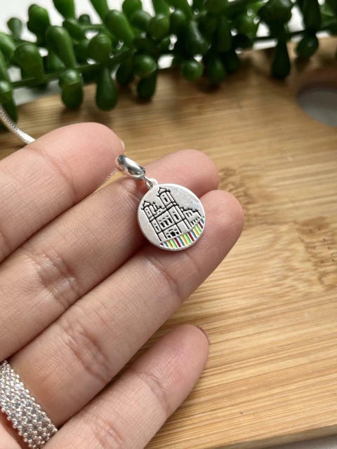Berloque Medalha Igreja Nosso Senhor do Bonfim 14mm