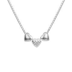 Colar 3 Corações 45cm