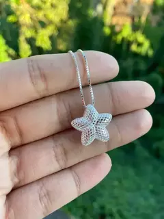 Colar Estrela do Mar Trabalhada 16mm 45cm - Mile e Uma Pratas