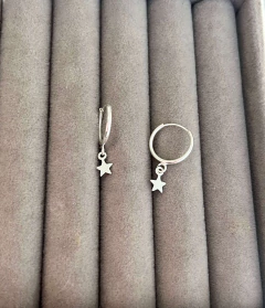 Argola Pingente Estrela Redonda Torção 12mm - comprar online