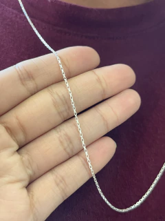 Corrente Masculina Cartier Bloquinho 1mm 70cm na internet