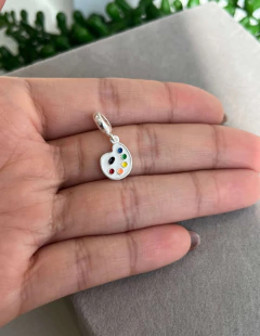 Berloque Aquarela com Zircônias Coloridas e Pincel 10mm - comprar online