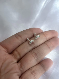 Brinco Melancia Cravejado Tarraxas Baby - Mile e Uma Pratas