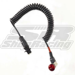 CABO ESPIRAL 2 VIAS COM CONECTOR E BOTÃO ALUMINIO - LOTSE na internet