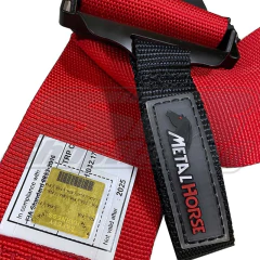 CINTO 6 PONTOS 3" / 2" COMPATÍVEL COM HANS FIA 8853-2016 - VERMELHO - METAL HORSE - comprar online
