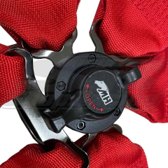 CINTO 6 PONTOS 3" / 2" COMPATÍVEL COM HANS FIA 8853-2016 - VERMELHO - METAL HORSE - Shop Racing