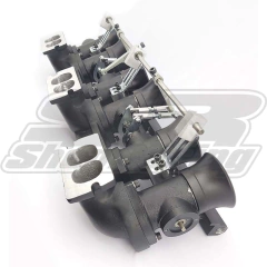 COLETOR ADMISSÃO TRIPLA EM PÉ 40MM GM OPALA 6CIL 1 FLAUTA PRETA - Shop Racing