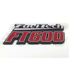 EMBLEMA FUELTECH FT600 CROMADO / VERMELHO ALTO RELEVO - comprar online