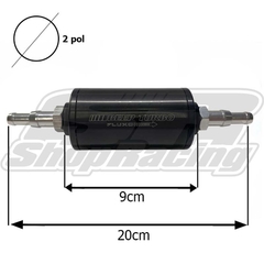 FILTRO DE COMBUSTÍVEL LAVÁVEL 80 MICRONS PEQUENO 9MM / 12MM PRETO - BEEP - Shop Racing