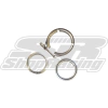 KIT ABRAÇADEIRA V-BAND + PAR DE FLANGE ALUMINIO 2" - METAL HORSE