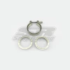 KIT ABRAÇADEIRA V-BAND + PAR DE FLANGE INOX 2" - METAL HORSE