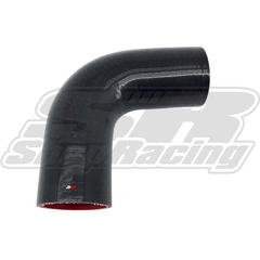 MANGOTE SILICONE CURVA 90° 2 1/2" ( 63MM ) x 100MM PRETO - BEEP TURBO
