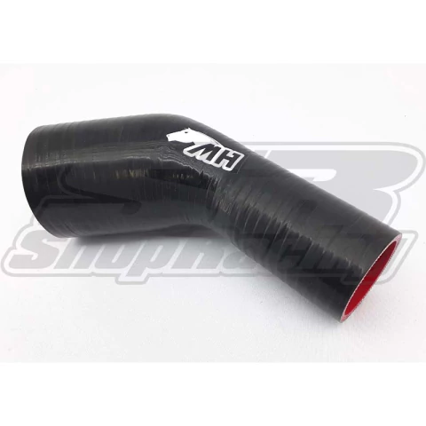 MANGOTE SILICONE REDUTOR CURVA 45° 2 1/2" ( 63MM ) x 2" ( 51MM ) x 102MM PRETO - METAL HORSE