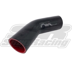 MANGOTE SILICONE CURVA 45° 2 1/2" ( 63MM ) x 100MM PRETO - BEEP TURBO