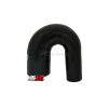 MANGOTE SILICONE REDUTOR CURVA 180° "U" 3" ( 76MM ) x 2" ( 51MM ) PRETO - METAL HORSE