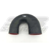 MANGOTE SILICONE REDUTOR CURVA 180° "U" 2 3/4" ( 70MM ) x 2" ( 51MM ) PRETO - BEEP TURBO