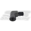 NIPLE ADAPTADOR MACHO 1/8" NPT X 1/8" NPT FEMEA 90° - PRETO