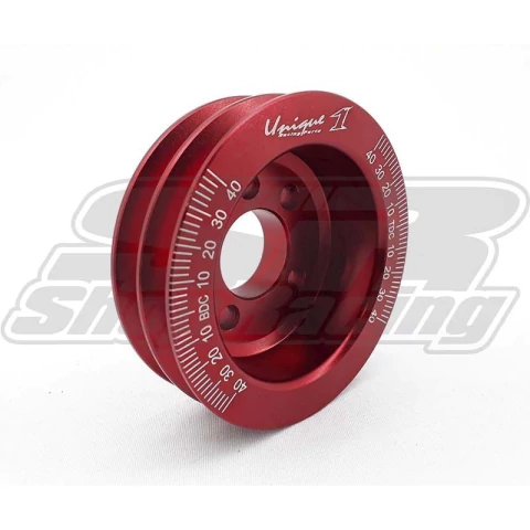 POLIA DO VIRABREQUIM VW AP 125MM DUPLA VERMELHA - UNIQUE