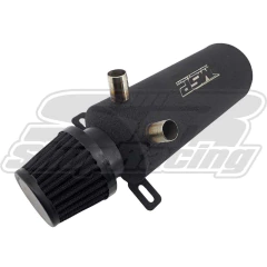 RESERVATORIO RESPIRO DE OLEO 800ML INOX 2 ESPIGÃO 5/8" - ROSCA 1/4" - PRETO TEX. C/ FILTRO - MSP na internet