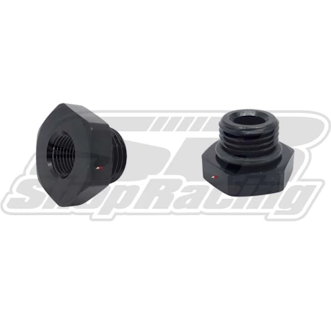 TAMPÃO 6AN MACHO COM SAIDA 1/8" NPT PRETO - METAL HORSE