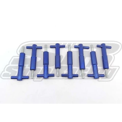 WING NUT GM 8V CORSA ASTRA KADETT ALUMINIO AZUL - 8 PÇS