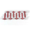 WING NUT GM 8V CORSA ASTRA KADETT ALUMINIO VERMELHO - 8 PÇS