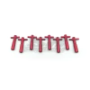 WING NUT VW AP ALUMINIO VERMELHO - 8 PÇS