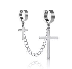 Brinco de cruz duplo - 1 PEÇA ( NÃO É O PAR ) - comprar online