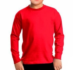 Remeras algodón peinado 24/1 MANGA LARGA niño - tienda online