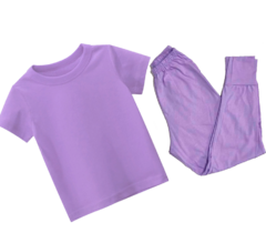 Pijama Niños 100% Algodon Lisos Pantalon Y Remera M Corta