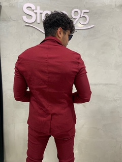 conjunto masculino blazer e calça marsala - store95