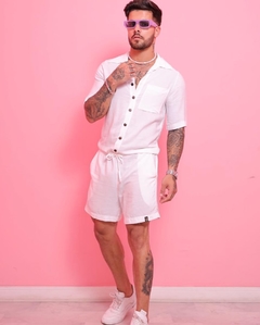 macacão viscolinho liso - branco - comprar online