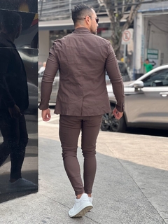conjunto masculino blazer + calça Marrom - loja online