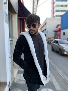 cardigan unissex tricô aveludado pelúciado - comprar online