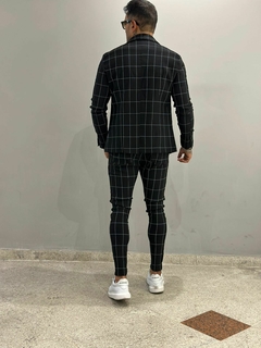 conjunto masculino xadrez blazer + calça - store95