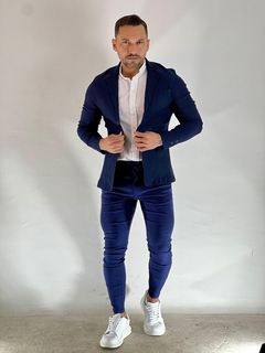 conjunto masculino blazer + calça azul marinho