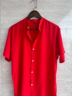 camisa lisa gola padre - loja online
