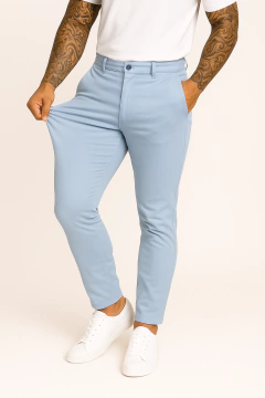 calça alfaiataria skinny - azul bebê - comprar online