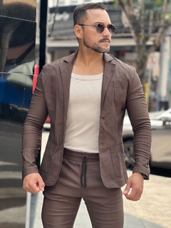 conjunto masculino blazer + calça Marrom