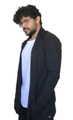 cardigan suede black