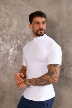 camiseta gola alta malha cotton - m. art