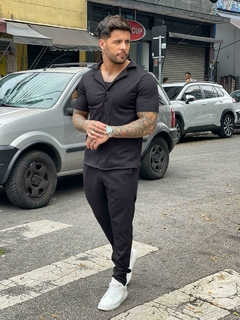 Conjunto canelado camisa + calça - comprar online