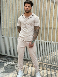 Conjunto canelado camisa + calça