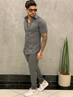 conjunto masculino canelado cinza na internet