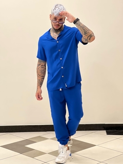 Conjunto unissex camisa + calca jogger royal